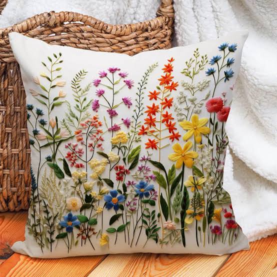 Embroidered Throw Pillows
