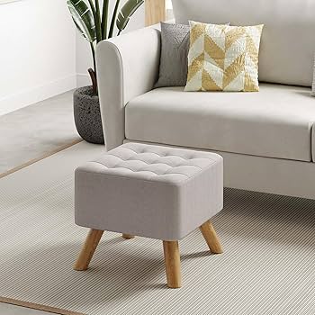 Upholstered Ottoman Pouffe