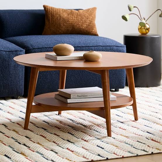 Mid-Century Round Modern Coffee Table