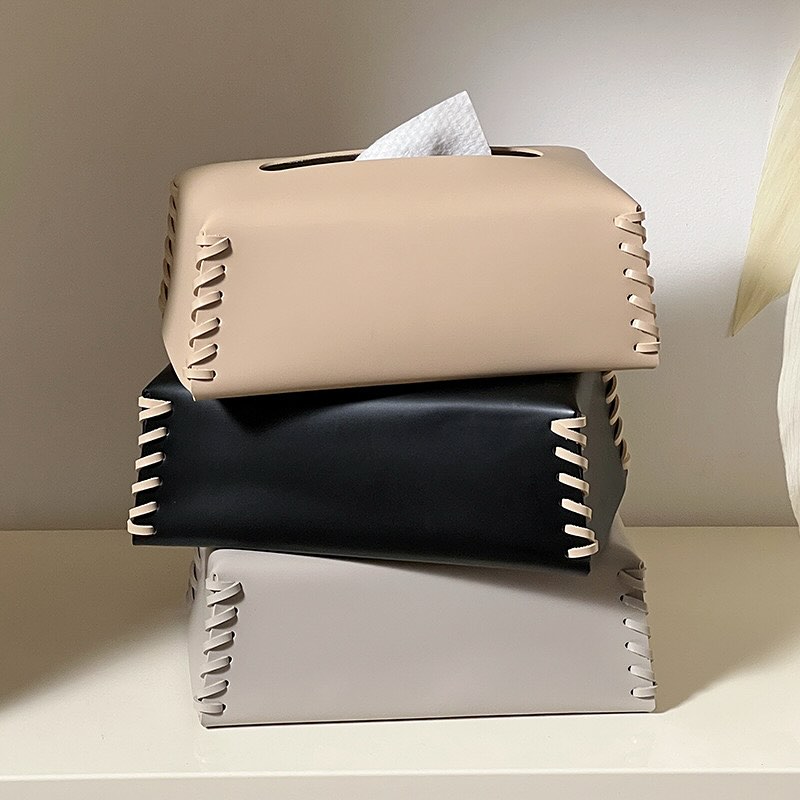 Leather Table Tissue Holder