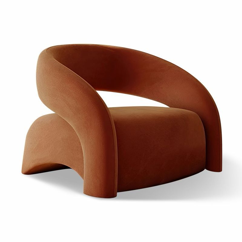 Sculptural Velvet Accent Chair