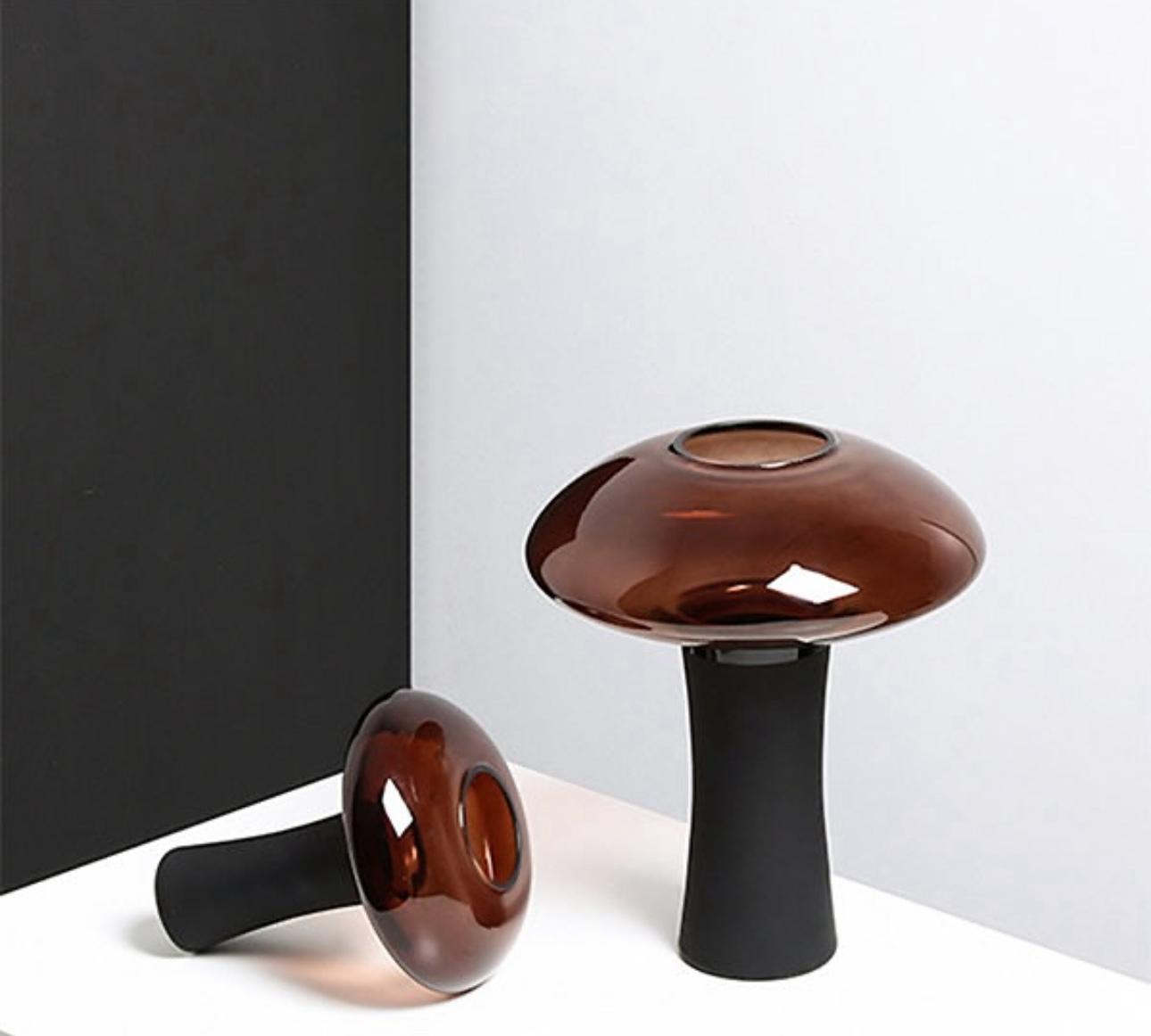 Big Mushroom Head Glass Vase